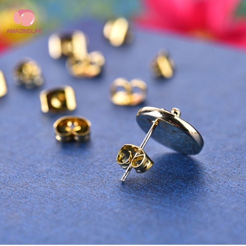 Bộ 100 Nút Chặn Bông Tai Chống Trượt Bằng Cao Su