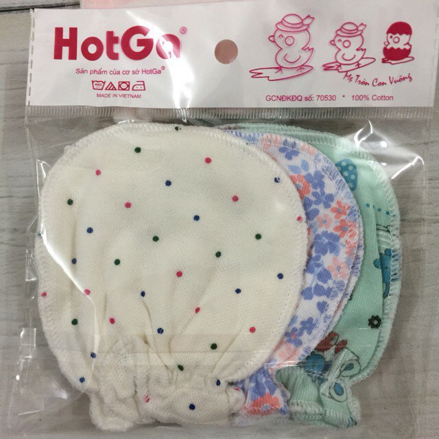Bộ 3 cặp bao tay HotGa xinh xắn cho bé sơ sinh
