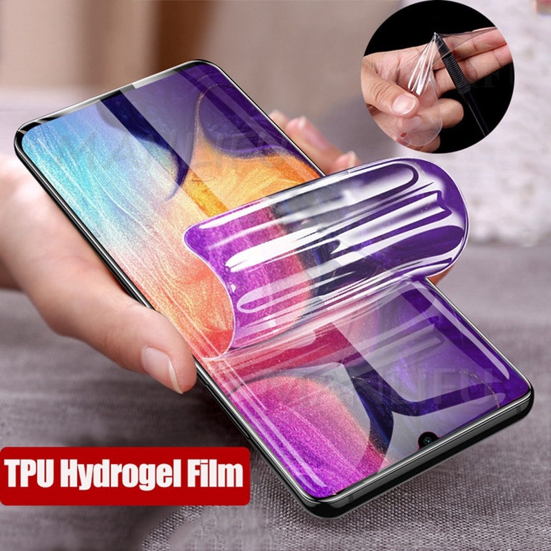 Samsung Galaxy A6 A8 J4 J6 Plus A7 A9 J8 2018 J7 PrimeMiếng dán màn hình phim Hydrogel mềm chống bám vân tay TPU cho