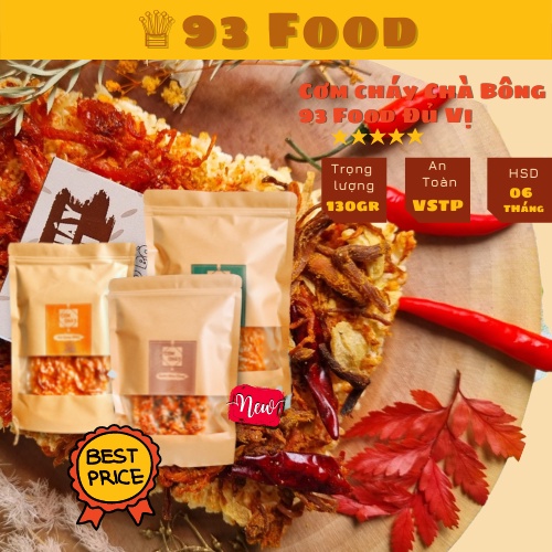 Cơm Cháy BUBU mix Vị, Heo Bò Chà Bông Mực cay, Trứng muối,... Đóng gói Chuẩn VSATTP I 93 Food