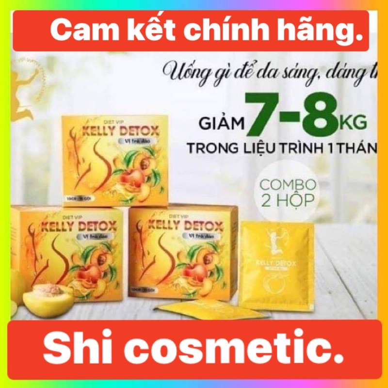 Combo 2hộp TRÀ ĐÀO giảm cân kelly detox