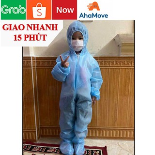 (có trẻ em-người lớn) BỘ ĐỒ BẢO HỘ PHÒNG DỊCH 3 MÓN ĐI SÂN BAY