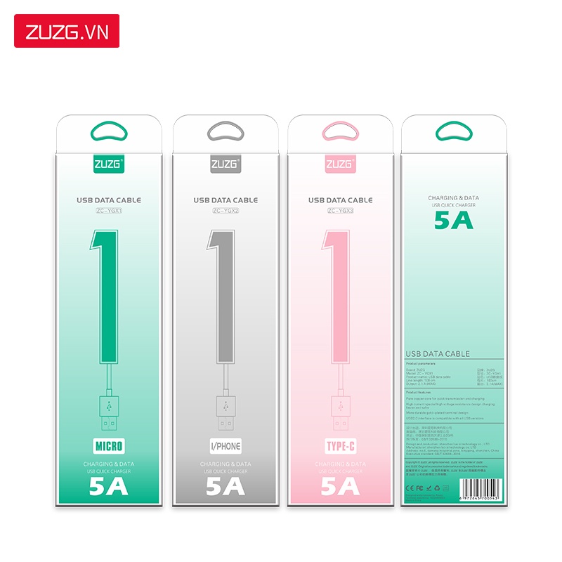 Cáp sạc nhanh samsung ip type c ZUZG 1m 5V-2.4A chính hãnng ZUZG