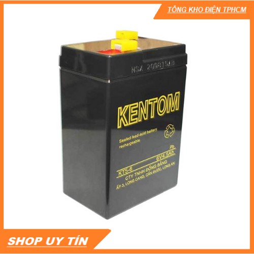 Bình acquy 6v 5Ah Kentom - ắc quy 6v khô cho xe điện trẻ em ,đèn khẩn cấp,quạt sạc