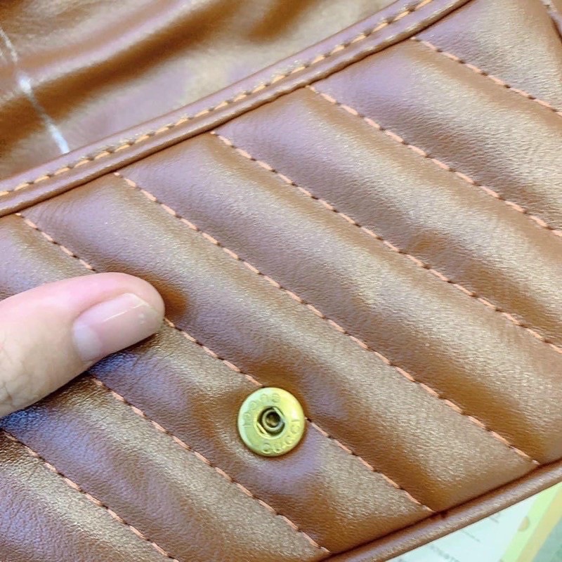 Túi đeo chéo nữ màu nâu tây size 17cm full hộp cực xinh