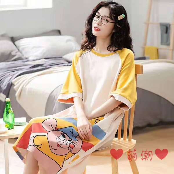 Đầm Ngủ Mùa Hè Kiểu Hàn Quốc Dễ Thương Xinh Xắn Cho Nữ Có Size M-4Xl | BigBuy360 - bigbuy360.vn