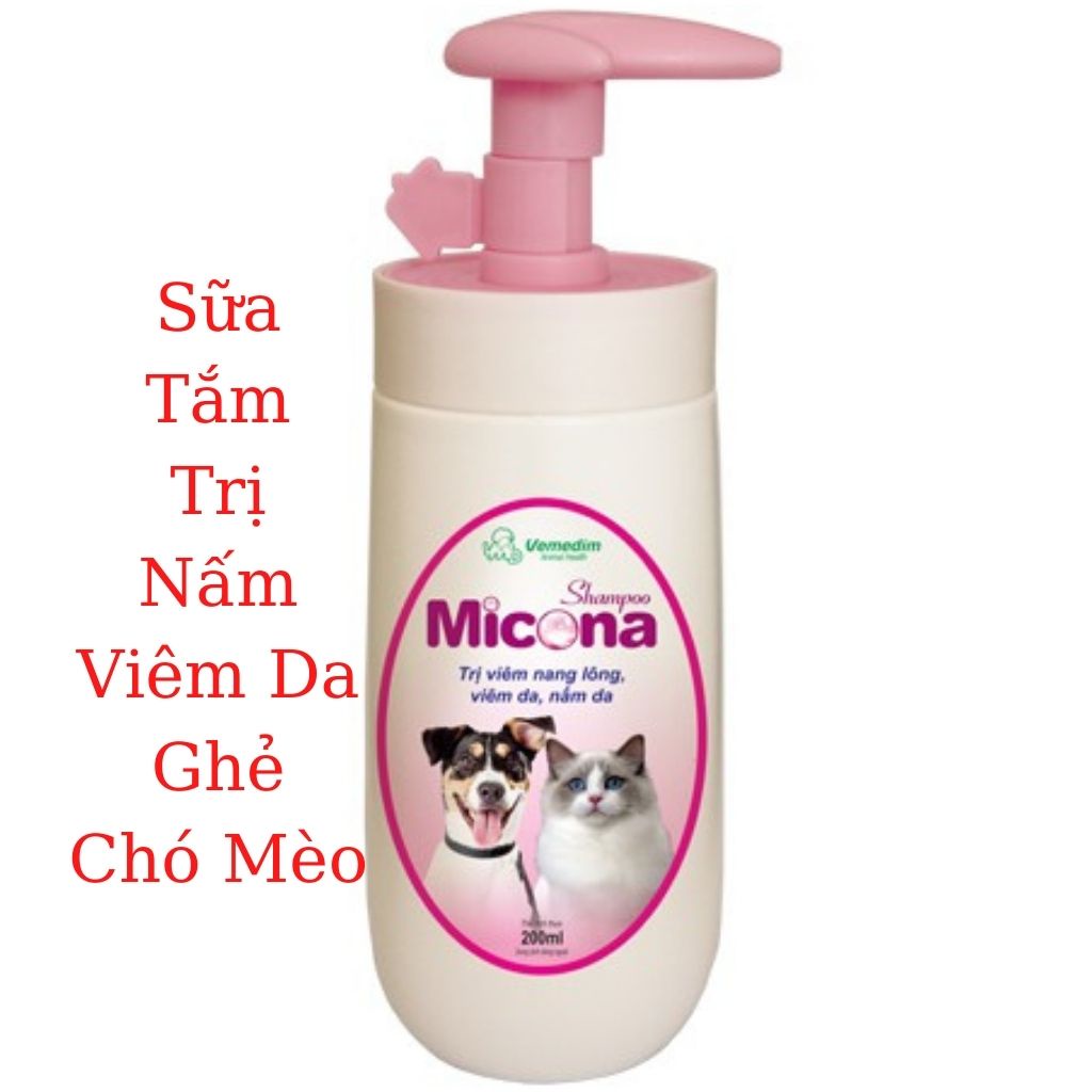 Sữa tắm MICONA trị viêm da viêm nang lông cho chó mèo