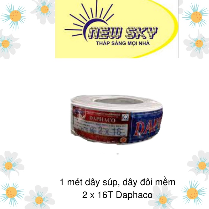 1 mét dây súp 2 x 16T (Giao màu ngẫu nhiên)