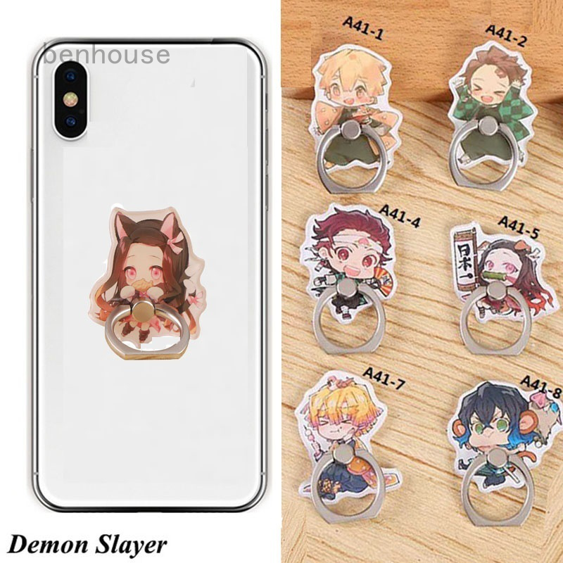 Móc xỏ ngón điện thoại in hoạt hình dễ thương