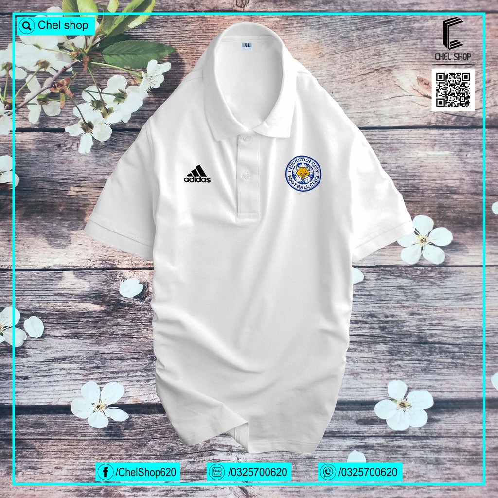 Áo polo cao cấp Leicester City [TRẮNG - XANH - ĐEN]