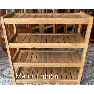 Kệ dép gỗ 4 tầng - 60cm
