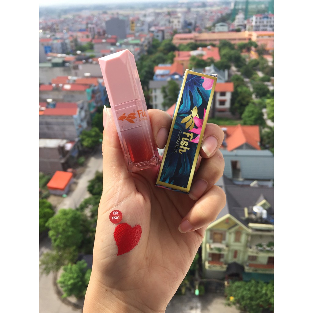 Son Kem Lì Fish Cosmetic Ruby Handmade Đẹp Mịn Thơm