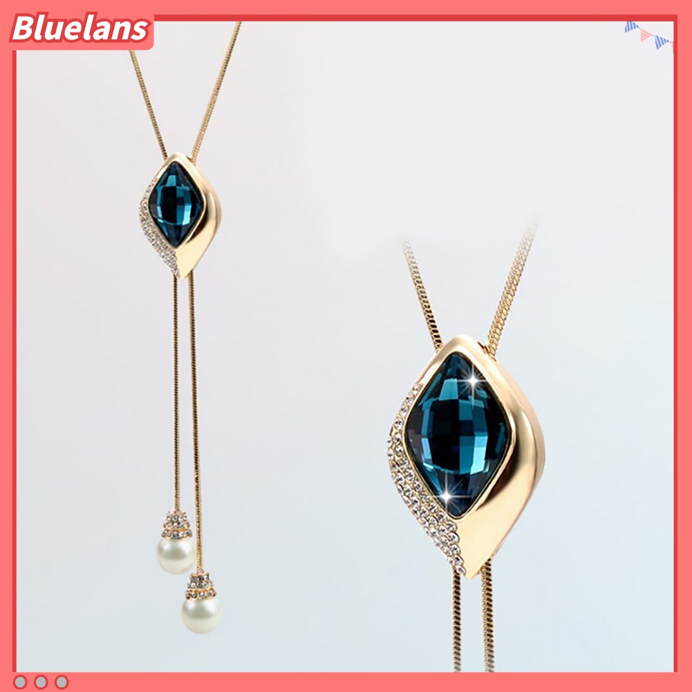 Vòng cổ Mặt Đính Đá Và Ngọc Trai Nhân Tạo Thời Trang