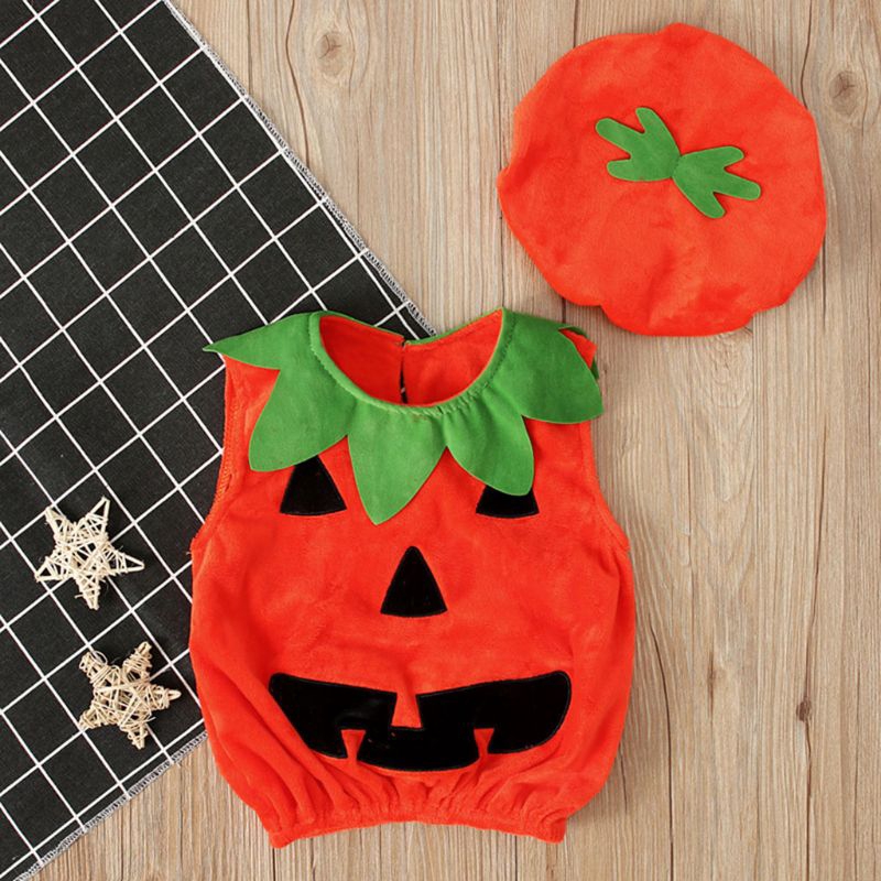 Set Đồ Hóa Trang Halloween Hình Quả Bí Ngô Cho Bé