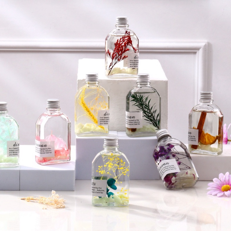 Tinh Dầu Thơm Phòng Phát Sáng Ban Đêm 100ml Que Gỗ Tự Khuếch Tán Hương Khử Mùi Không Khí DANA