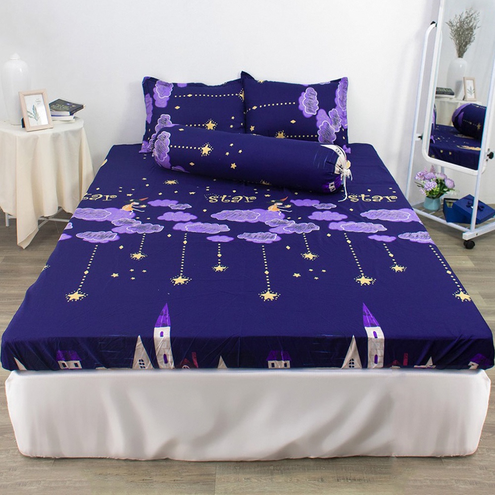 Bộ Ga Gối Gấu Bearich Chất Liệu Cotton Poly Mẫu Đẹp  (1 ga + 2 vỏ nằm)