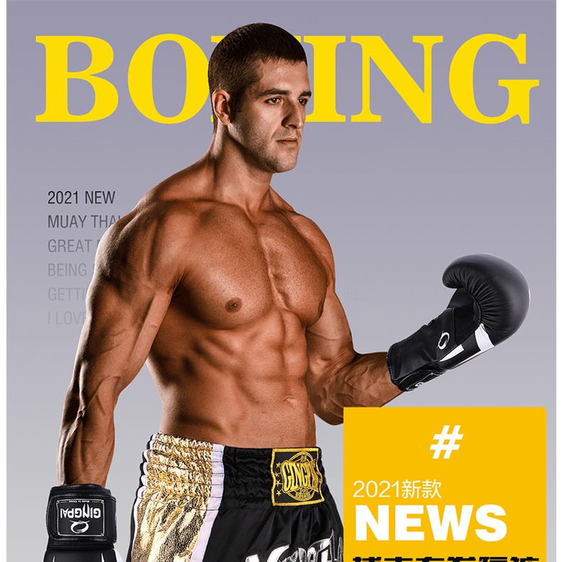 GINGPAI Quần Short Luyện Tập Muay Thái Chuyên Nghiệp Cho Người Lớn