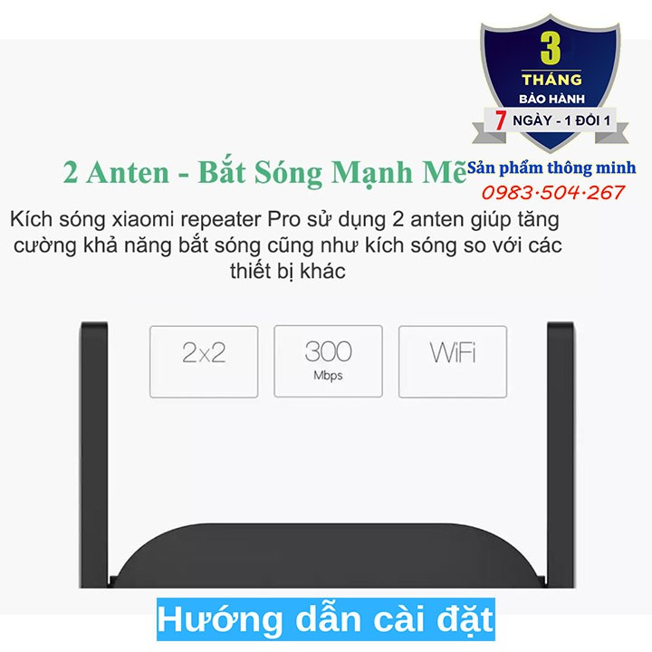 Kích sóng Xiaomi Wifi Repeater Pro | BigBuy360 - bigbuy360.vn