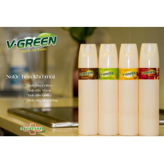 Nước Hoa Xịt Phòng Vgreen 300ml Đa Dạng Nhiều Mùi Giúp Đuổi Muỗi Diệt Khuẩn Khử Mùi Thơm Phòng - HT101