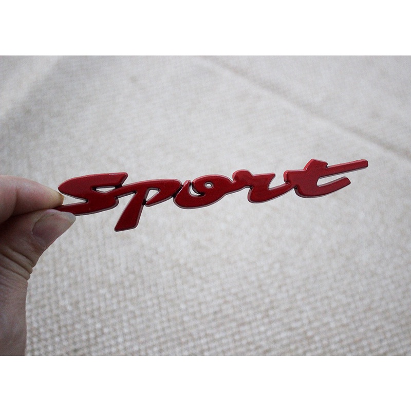 Tem Dán Xe Ô Tô Decal Sticker Dán Xe 3D Kim Loại Chữ "Sports" - Trang Trí Xe Hơi [Hàng Loại Tốt]