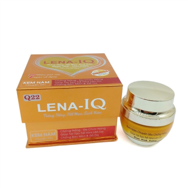 KEM NÁM CHUYÊN SÂU, CHỐNG NẮNG, GIÚP TÁI TẠO, TRẺ HÓA LÀN DA Q22 LENA-IQ - 40G