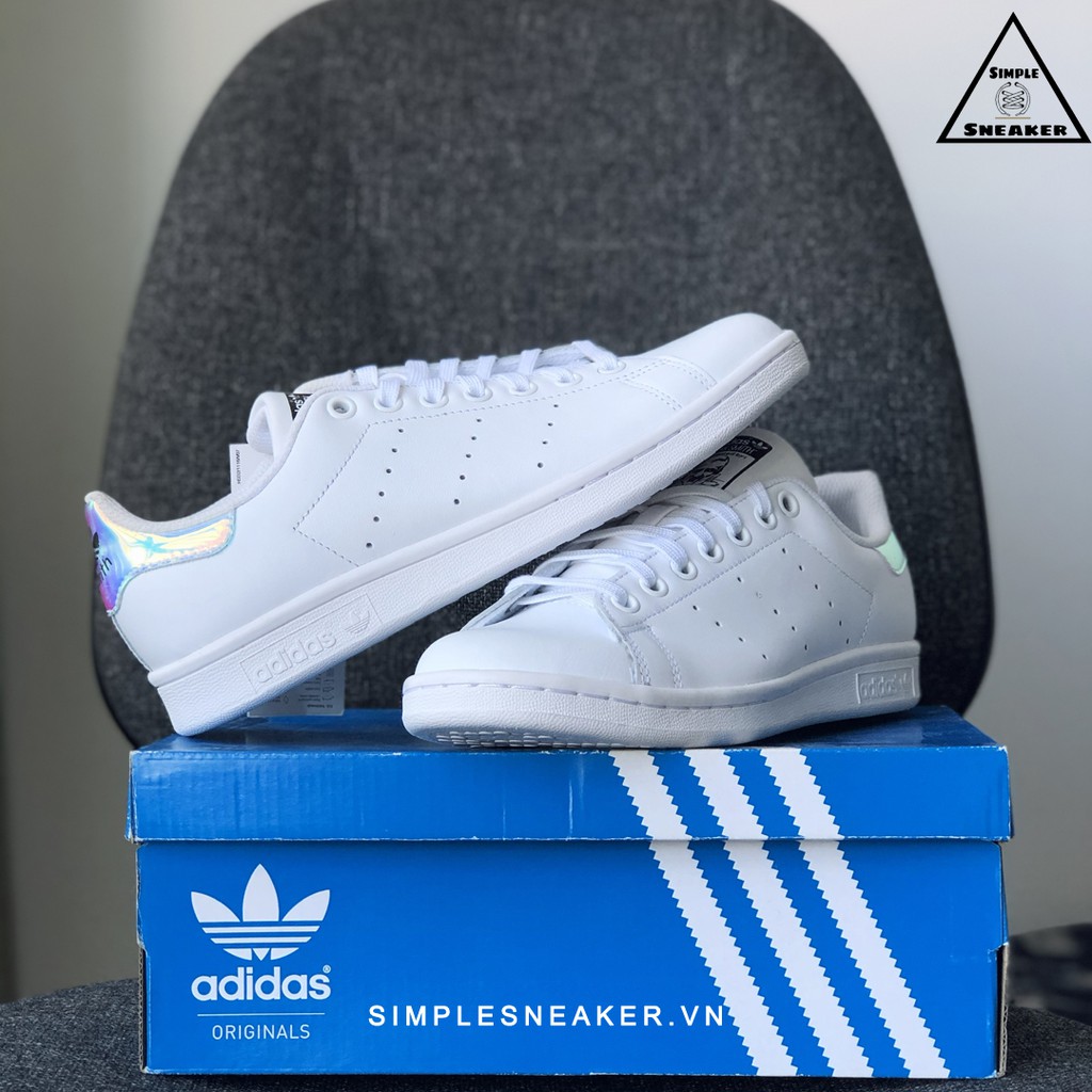 Giày Stan Smith Hologram FREESHIP Adidas Stan Smith Gót Hologram Chính Hãng - Giày Nữ Adidas Authentic- Simple Sneaker