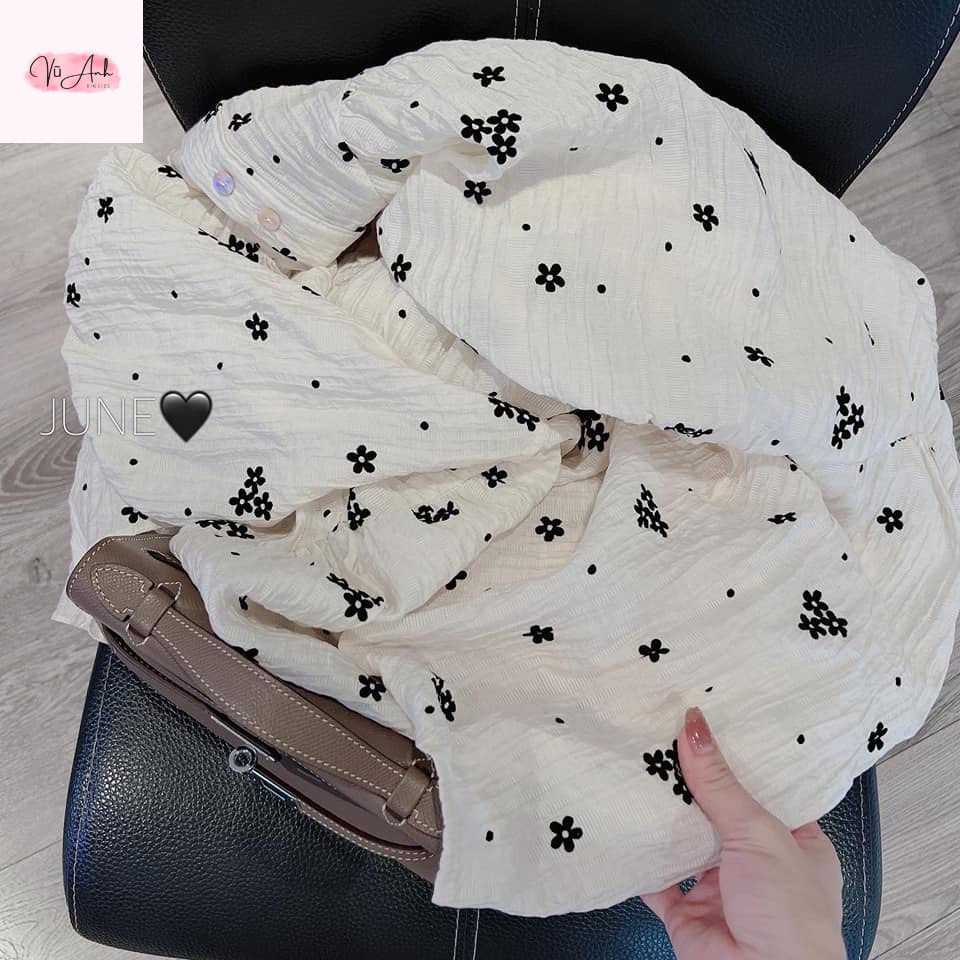 Váy babydoll , đầm bầu thiết kế Mùa Hè Hoa Nhí Thiết Kế Xinh Xắn Sang Chảnh 2 Lớp Cúc Mở