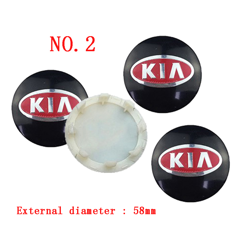 4 Nắp Chụp Mâm Bánh Xe Hơi 5.8cm Cho Kia Kx1 Forte R K5 Sportage