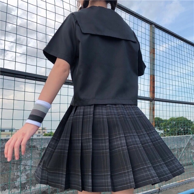Hàng order set váy học sinh phong cách Nhật ảnh thật cuối