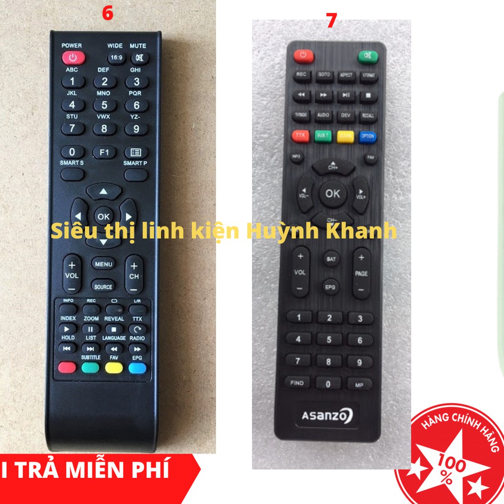 Remote điều khiển TV ASANZO chính hãng