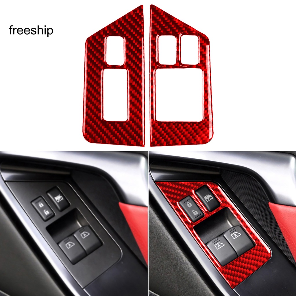 freeship  Carbon Fiber Panel Trim Sticker Interior Door Window Switch Frame Sticker Strong Sticky