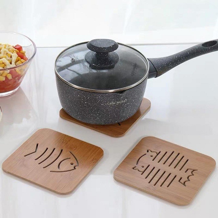 Miếng Lót Nồi Bát Đĩa Bằng Gỗ Sang Chảnh 14,5cm - 88036