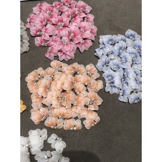 Nơ bột nail - mẫu mới Hoa bột cúc ruby cánh nhọn