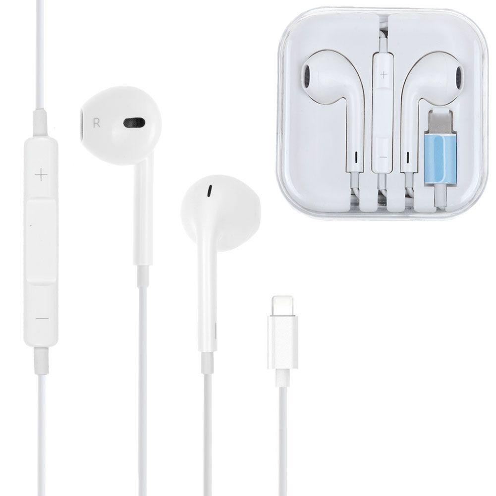 iPhone 8 7 Plus For iOS Apple Earphone Headset Wired Headphone with Mic