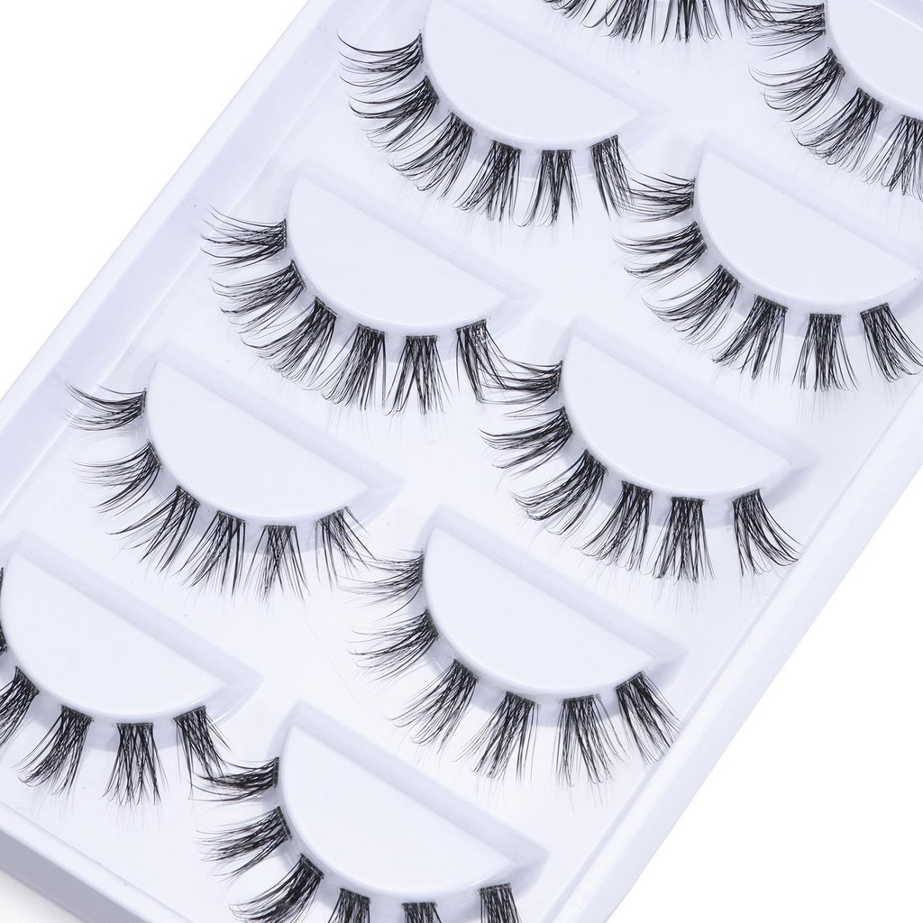 EUCA Hộp 60 Cụm Lông Mi Giả Nối Dài Tiện Lợi