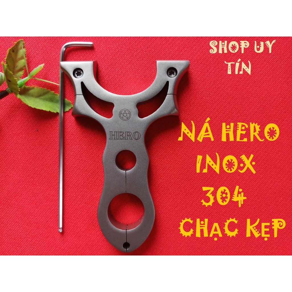 [FREESHIP 99K] NÁ CAO SU HERO INOX CHẠC KẸP + 2 BỘ DÂY