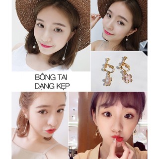 [Video Mẫu Thật] 20 Mẫu Bông Tai Kẹp Bộ 1 -Không Cần Xỏ Lỗ Dễ Thương Cute Thời Trang Hàn Quốc