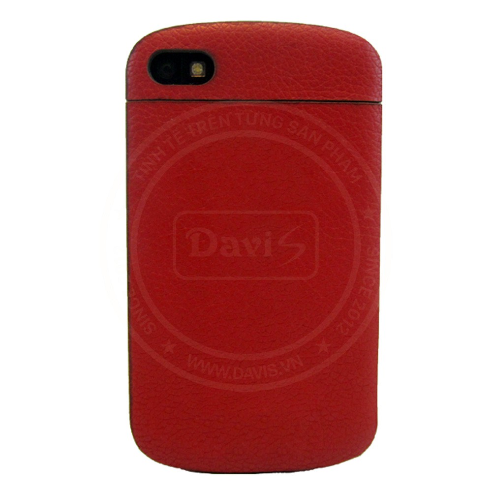 Miếng dán da bò thật cho Blackberry Q10 keo nhập khẩu cao cấp, thương hiệu dán da Davis