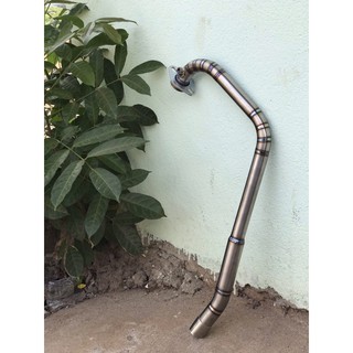 Cổ pô titan 27 32 có cù chỏ gắn cho satria raider fi