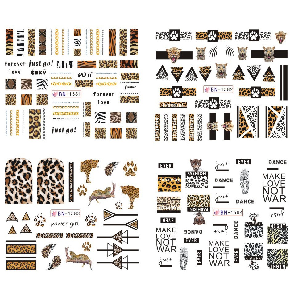 Sticker Nước Da Beo Dân Tộc Cổ Điển | 12 Tấm