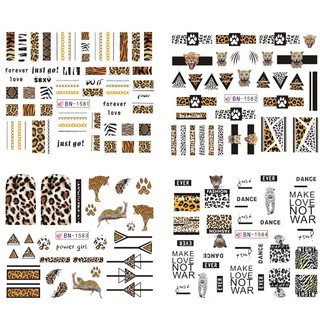 Sticker nước set 12 mẫu - Da beo