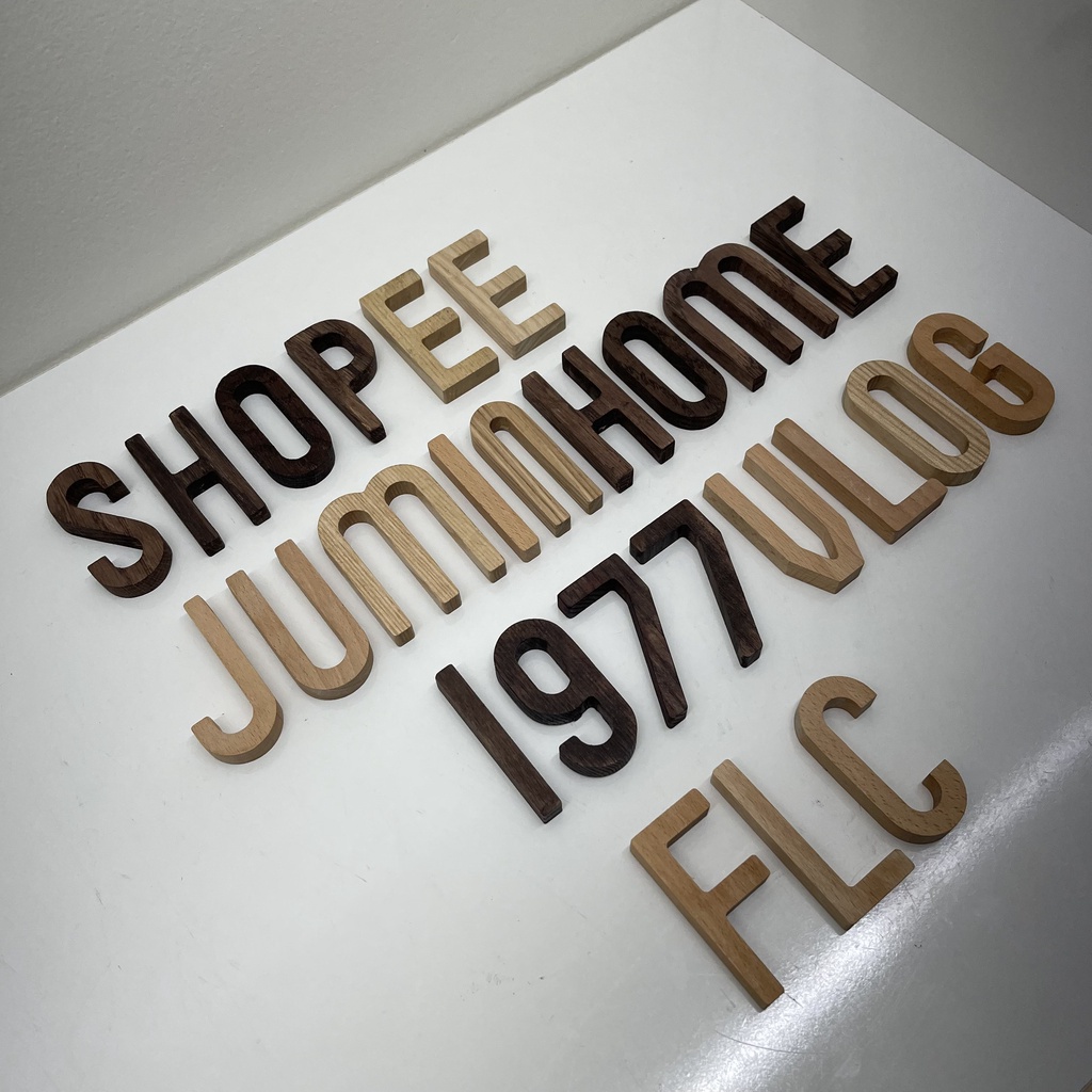 Chữ gỗ decor, chữ gỗ dán tường trang trí  nhà cửa, Vật trang trí tường Decor Quán Cafe - Màu gỗ nâu cao 20cm