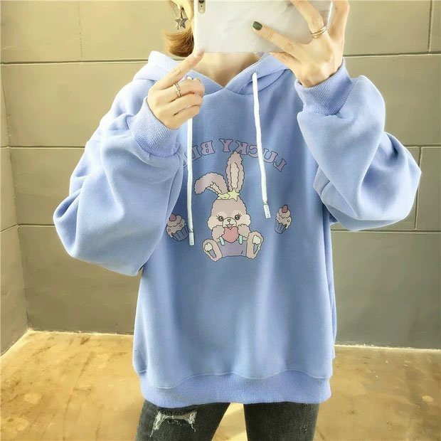 🌟CỰC HOT🌟 ÁO KHOÁC HOODIE NỈ BÔNG TRƠN NAM NỮ UNISEX FROM RỘNG NÓN TAI THỎ XINH