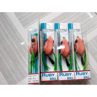 COMBO 2 CON (NHÁI) MỒI CÂU CÁ WEEBASS RUBY BALL 6G