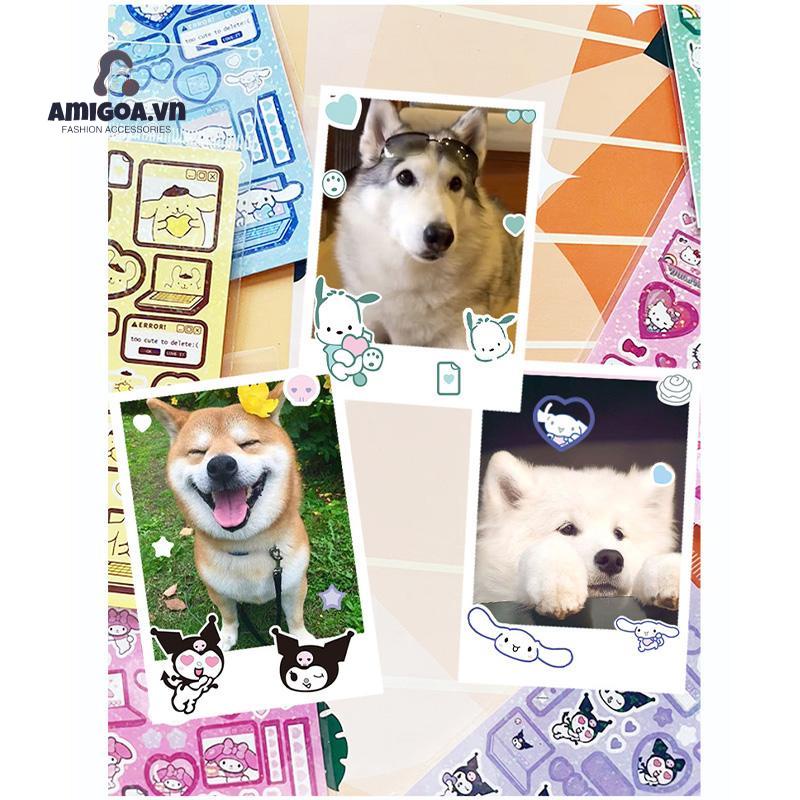 ✨✨SANRIO Hình Dán Lấp Lánh Trang Trí Sổ Tay Kuromi Tạp Chí