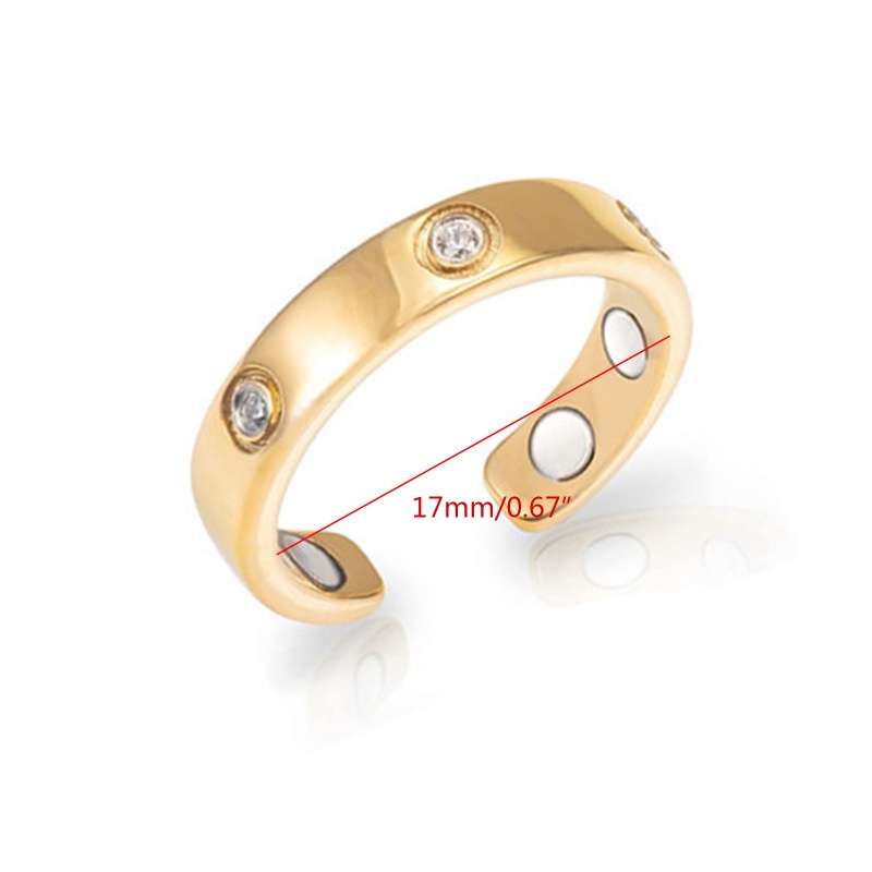 Nhẫn Pha Lê Bấm Huyệt Dạng Hở Thanh Lịch Thời Trang