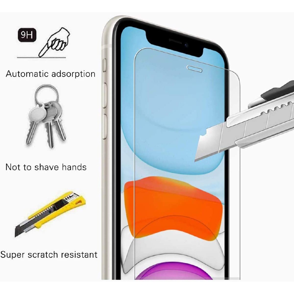 Kính cường lực dành cho điện thoại For IPhone 15 14 13 12 Mini 11 Pro 5 5S 5C SE 2020 6 6S 7 8 Plus X XR XS MAX 7Plus 8Plus 4.8