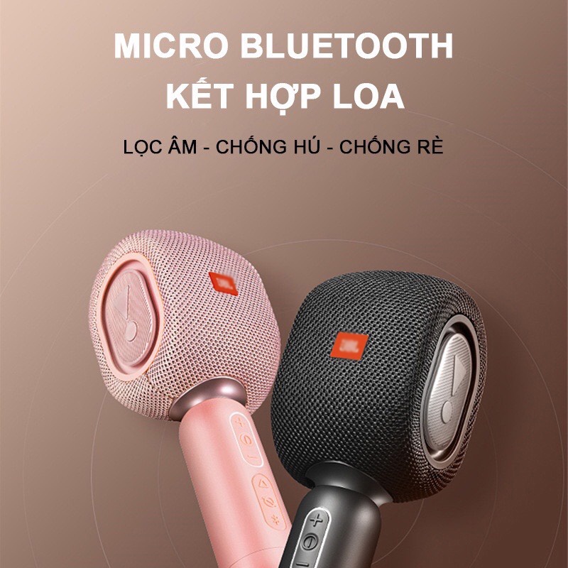 Micro Karaoke KMC500 Kiêm Loa Bluetooth Kiểu Dáng Đẹp Âm Thanh Ấn Tượng Nhỏ Gọn Tích Hợp Pin Sạc.