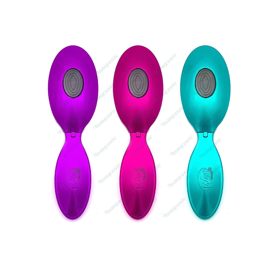 Lược gỡ rối WET BRUSH Mini Pop and Go chính hãng có gương tiện dụng, vào nếp nhanh chóng