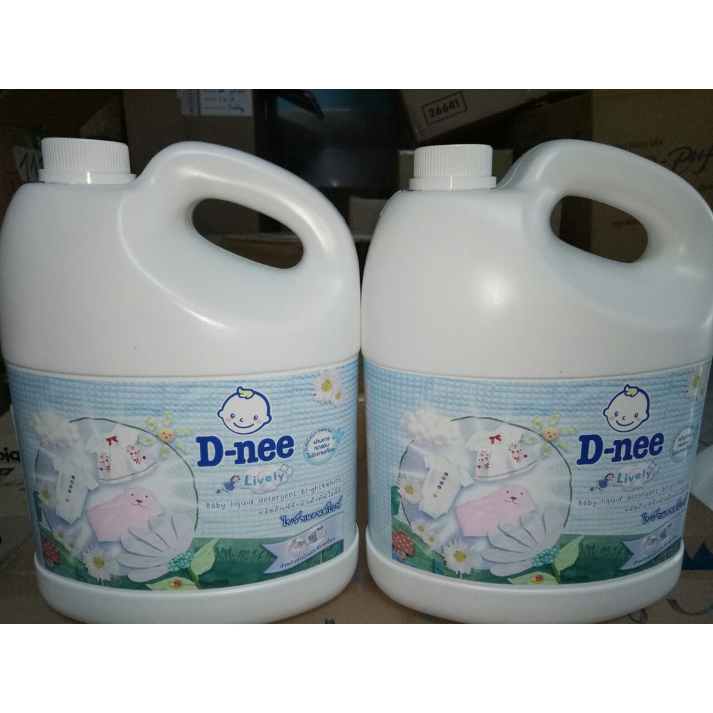 Combo 2 chai Nước giặt xả quần áo trẻ em Dnee 3000ml Thái Lan (5 màu)